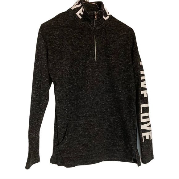 LOVE 7, Sweatshirt, Black marbled,Size S, - Picture 1 of 12